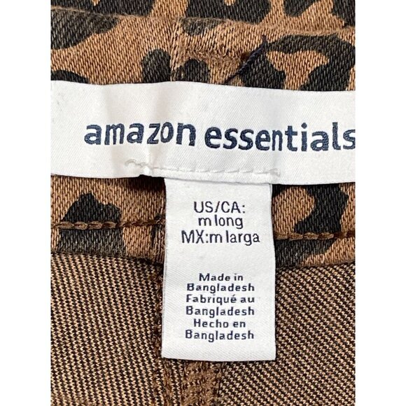 Amazon Essentials Leopard Skinny Stretch Pull-On Knit Jeggings SIZE-MEDIUM LONG - Picture 2 of 5